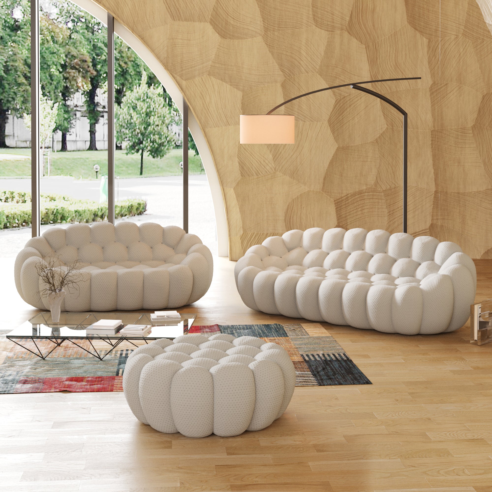 Canapé beige "Confort Moderne"