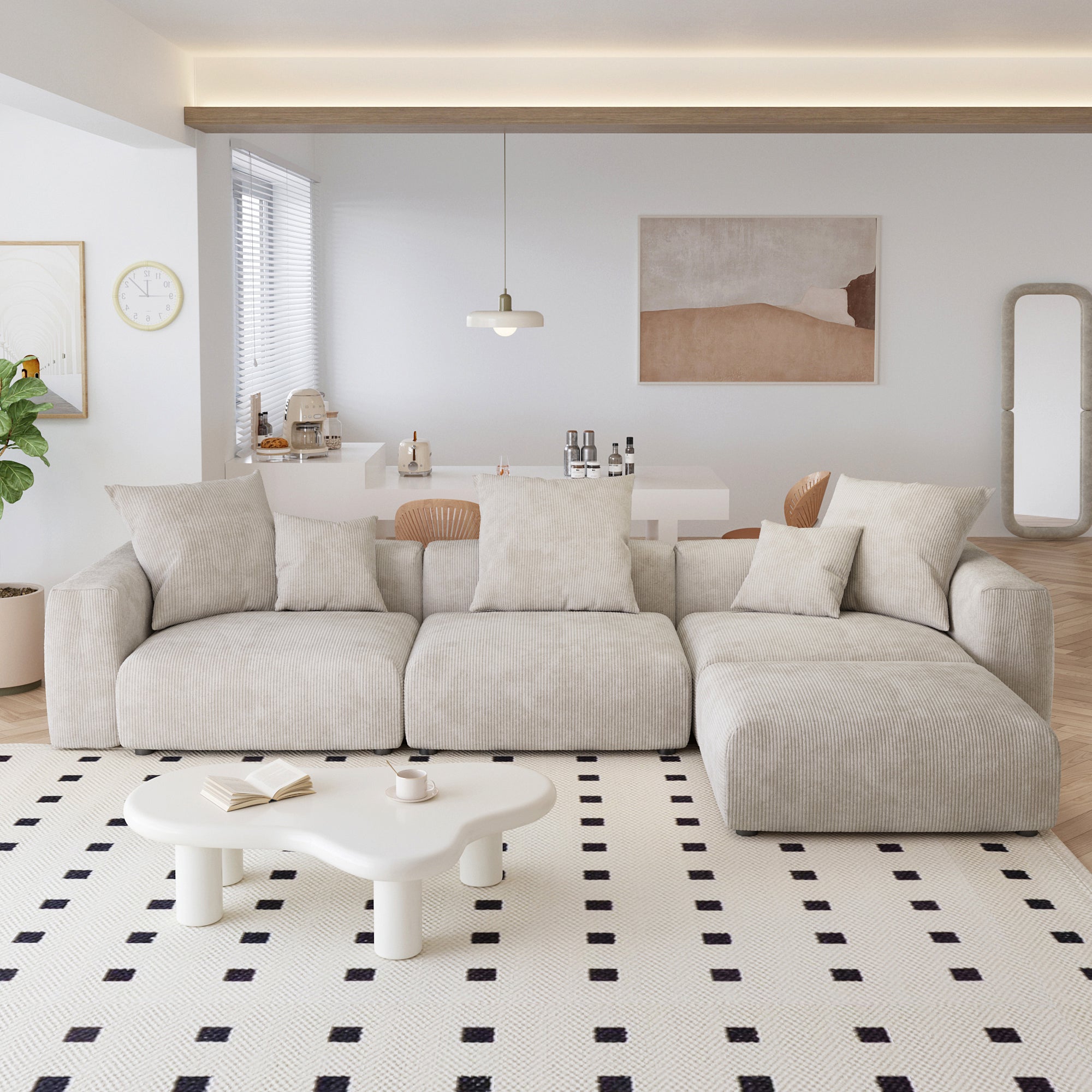 Canapé d'angle réversible "Collection Épurée"